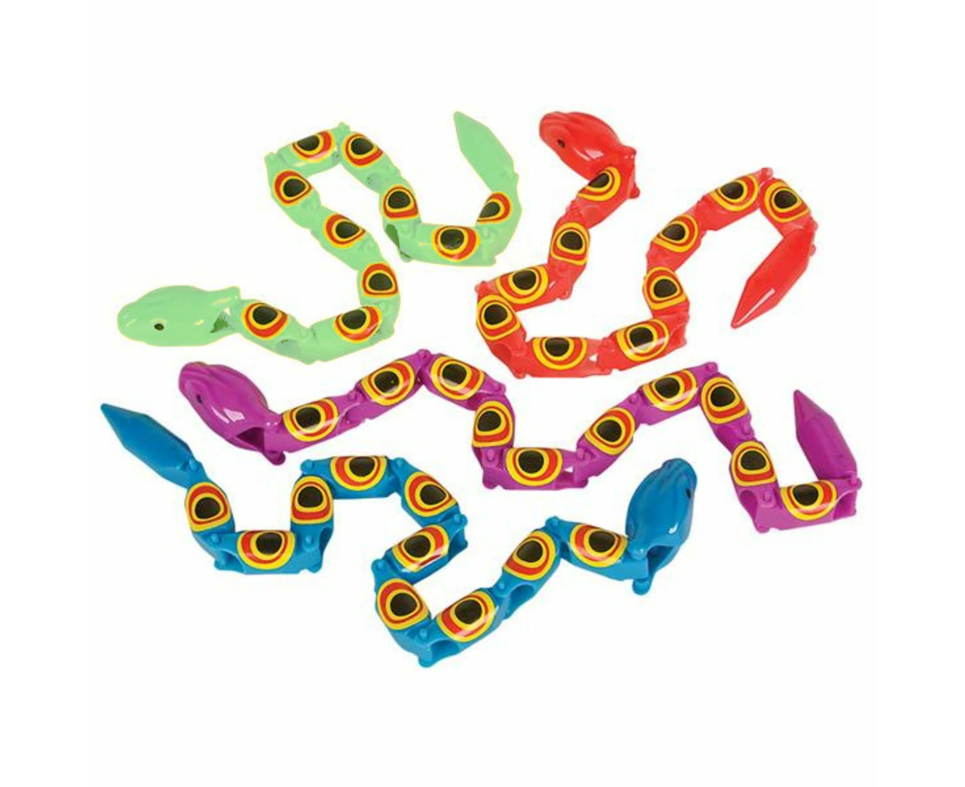 Plastic Jointed Wiggly Snakes (Pack of 12)