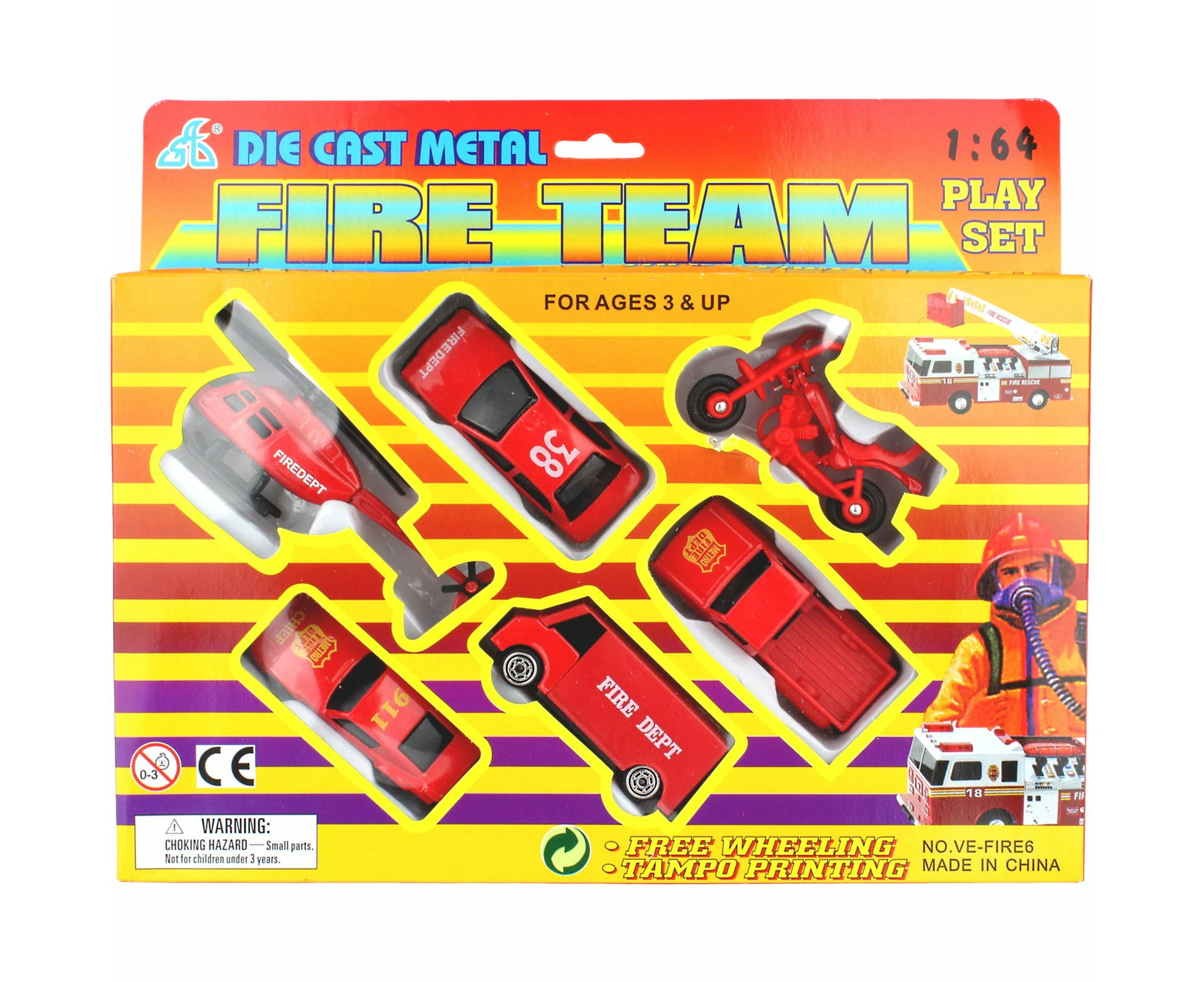 Fire Team Vehicle Playset (Pack of 6)