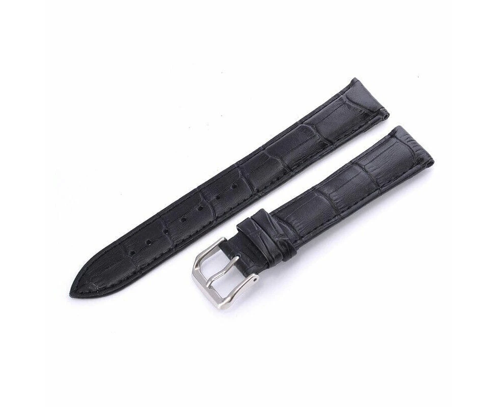 Replacement Snakeskin Leather Watch Straps Compatible with the Fitbit Inspire/Inspire HR Watch - Black