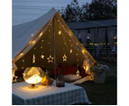 Moon Star Curtain Light Solar Led String Light With Remote Control Moon Star Fairy Light