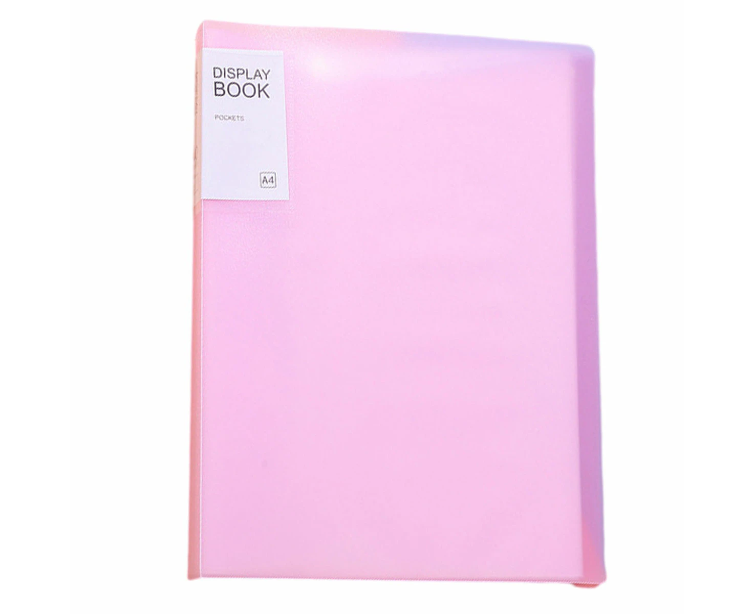 Bag Plastic Presentation Book Portfolio Folder Folder Folder Transparent Sleeve Protectorlight Pink