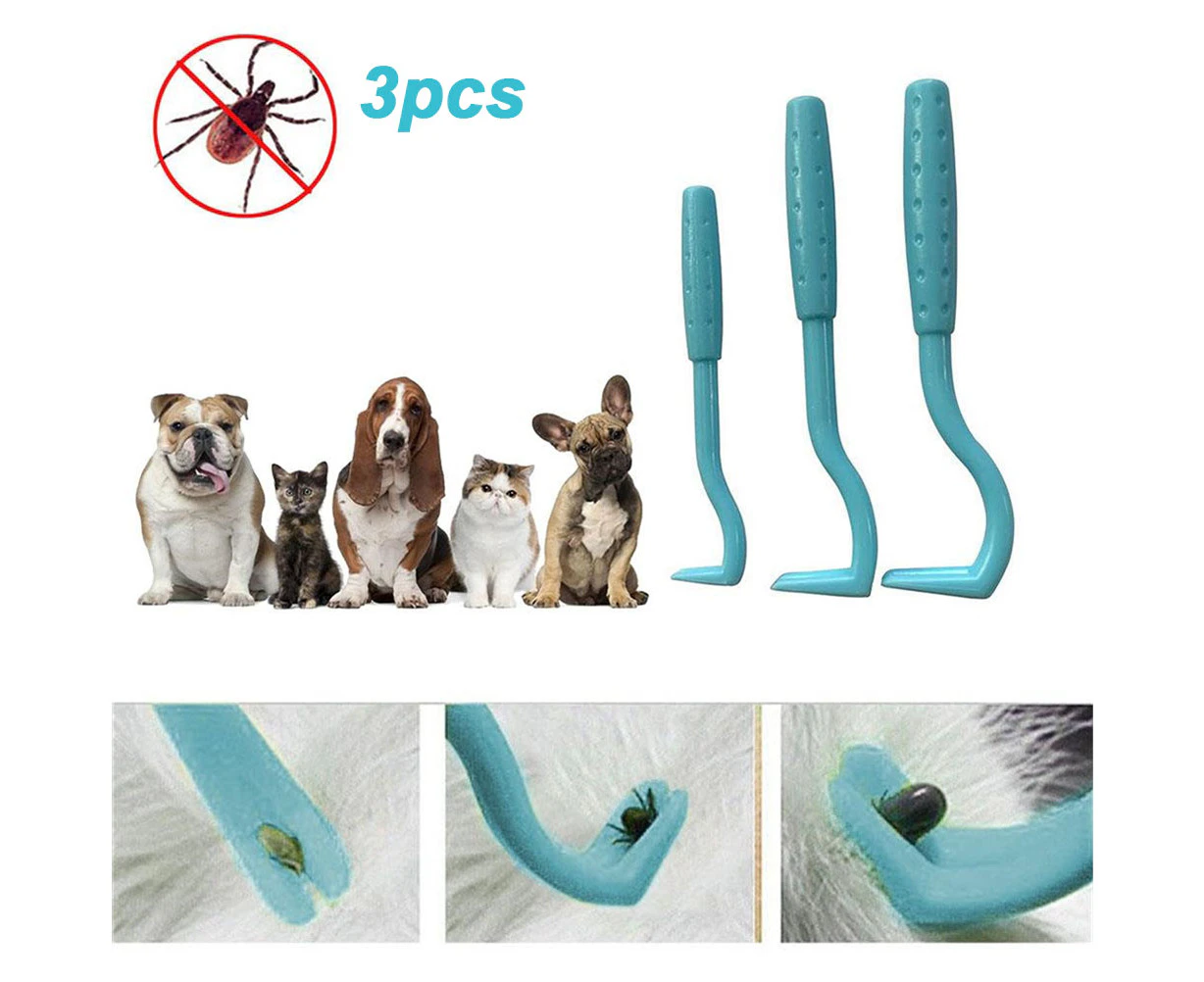 3Pcs Tick Removers Pet Tick Picker Dog Handheld Flea Removal Tools