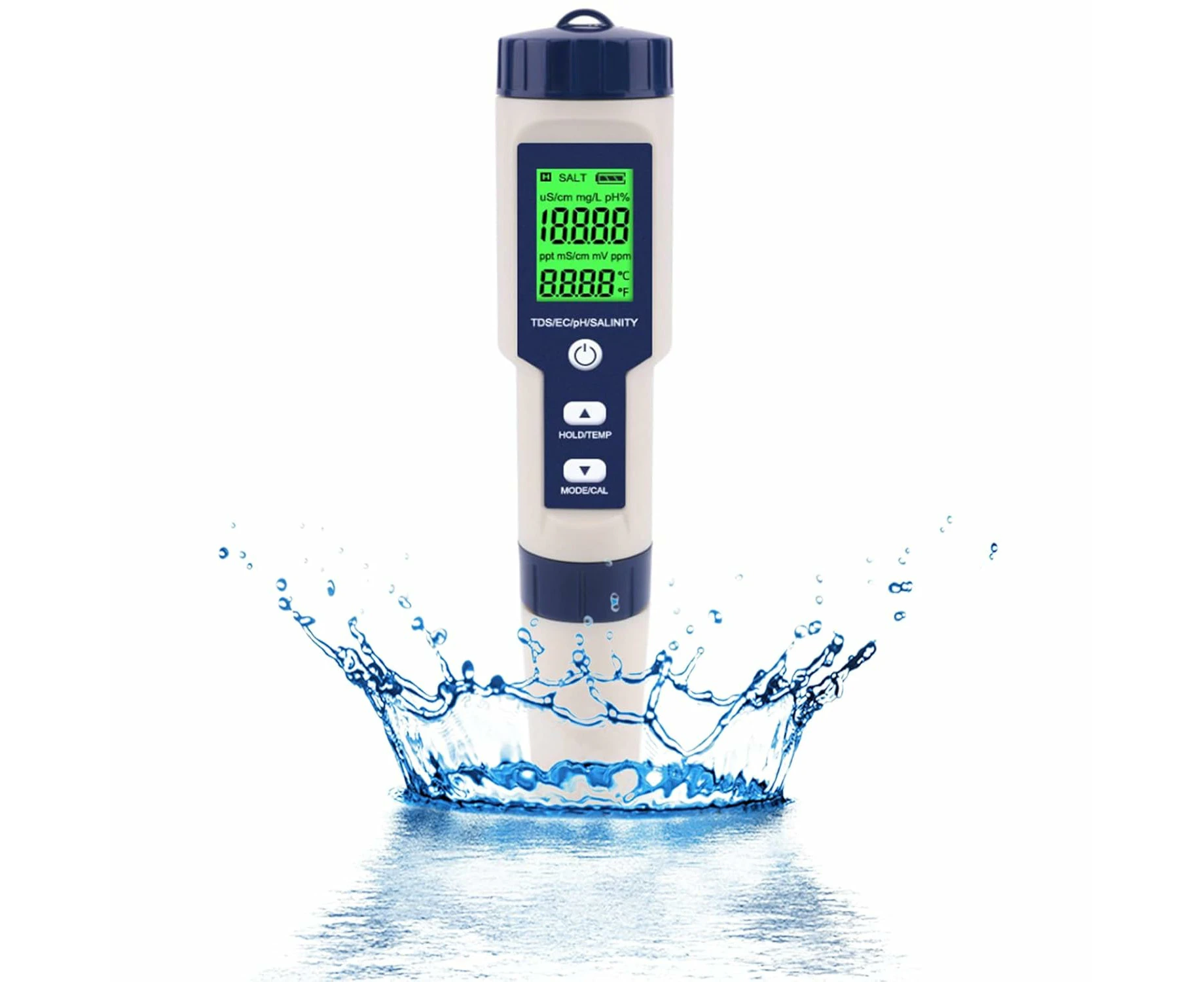 Ph Meter, 5 In 1 Ph/Tds/Ec/Orp/Temperature, Water Quality Monitor Tester For Swimming Pools, Hydroponics, Drinking Water, Aquariums