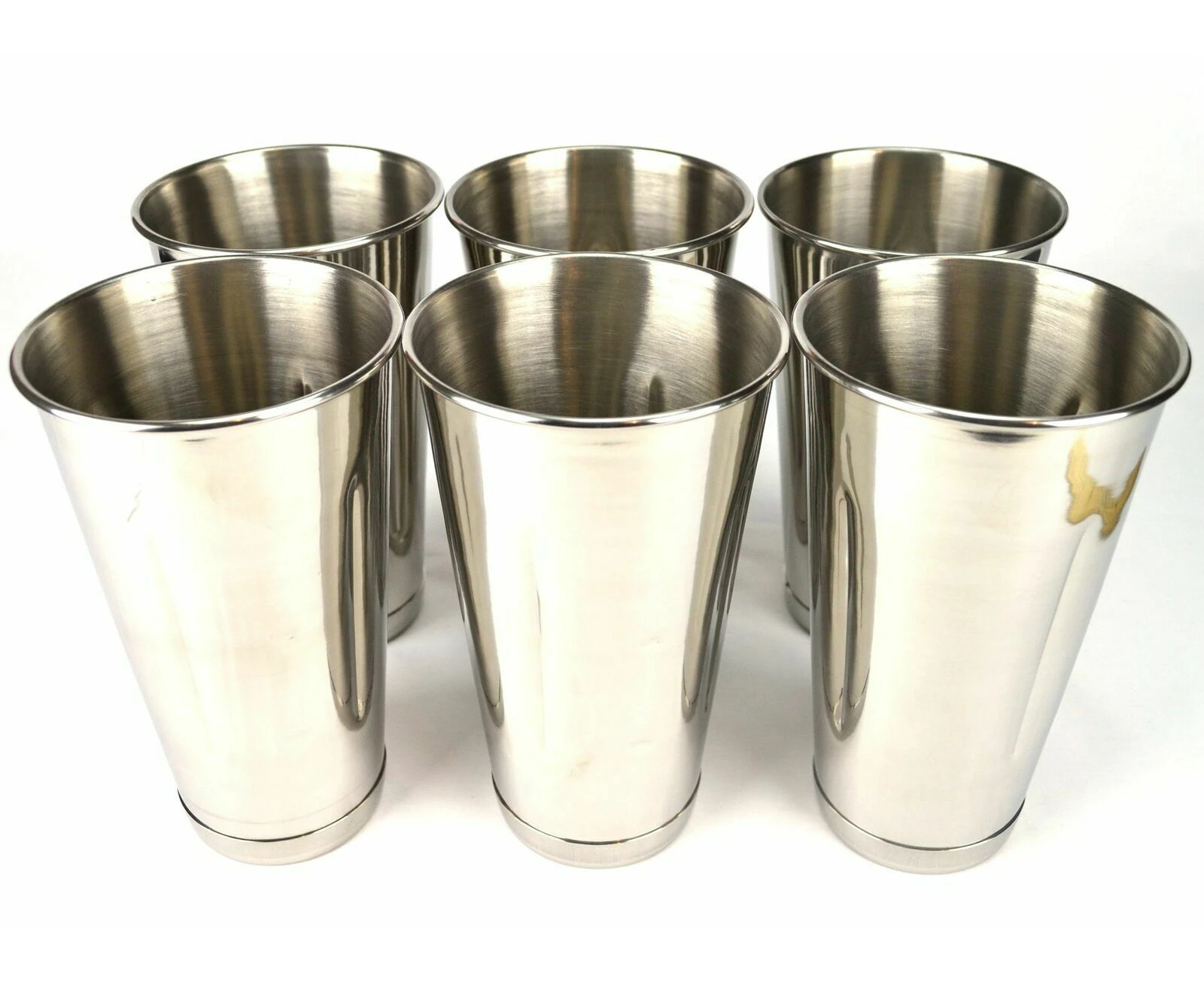 2 pcs MILKSHAKE CUPS PACK OF 6 Cup Milk Shake Drink SS Stainless Steel