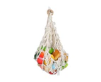 Boho Plush Toy Hammock Net Organizer Stuffed Animals Hanging Toys Kids Room Storage-White Net