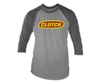 Clutch Unisex Adult Classic Logo Long-Sleeved Baseball T-Shirt (Grey) - PH406