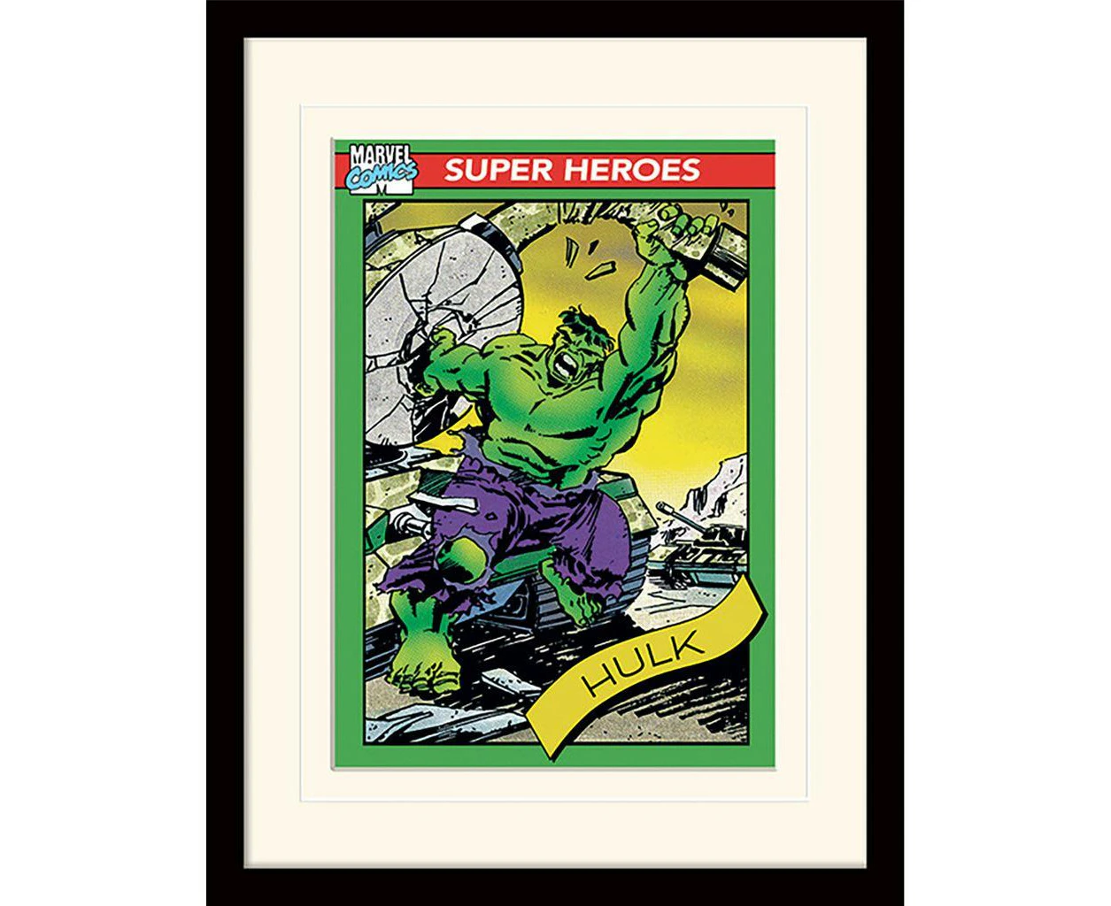 Hulk Trading Card Mounted Print (Multicoloured) - PM9188