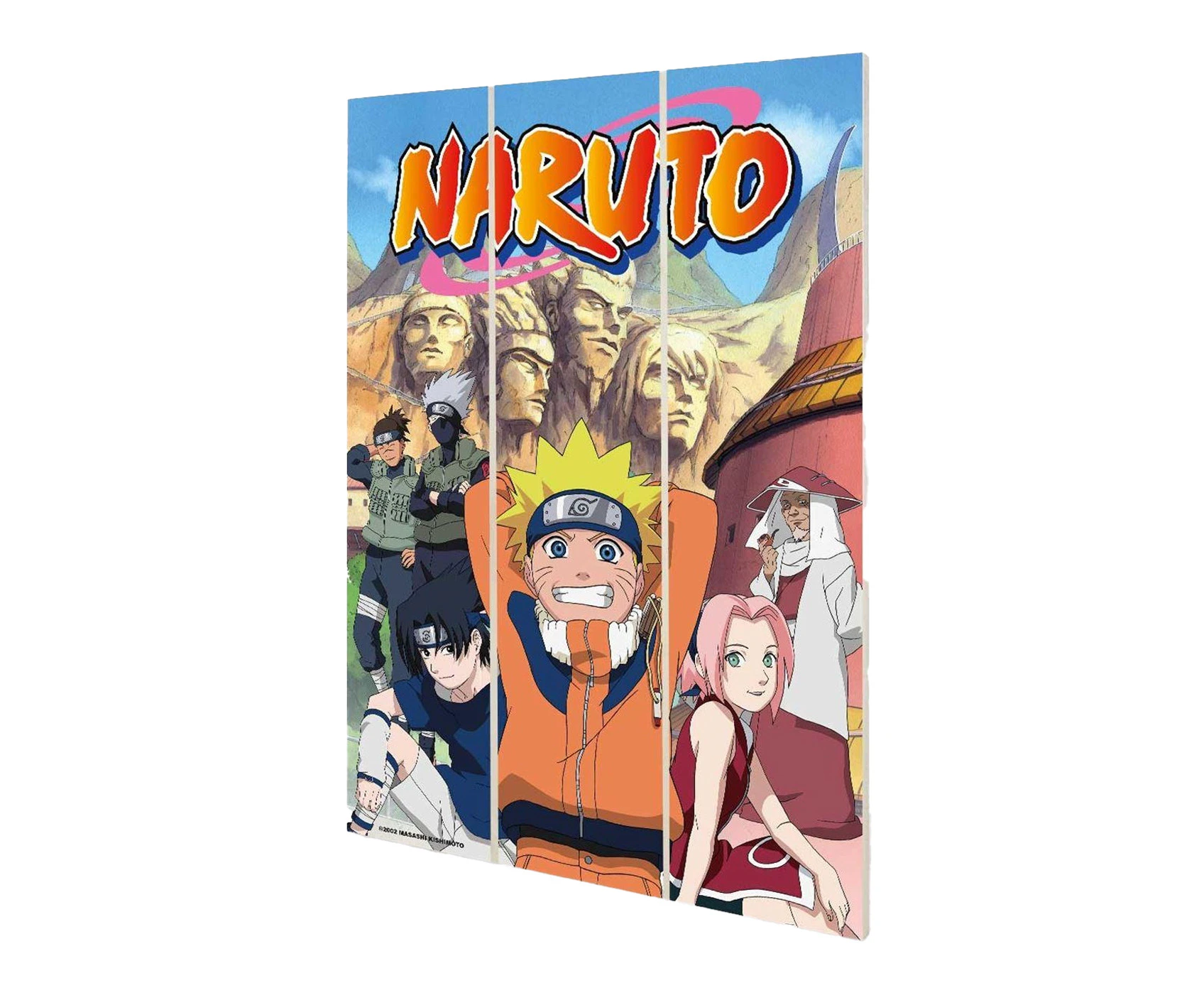 Naruto The Hidden Leaf Village Wood Print (Multicoloured) - PM6433