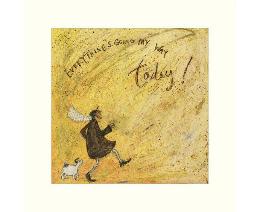 Sam Toft Everything´s Going My Way Today! Framed Art Print (Yellow/Brown) - PM4493