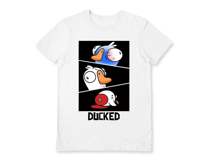 Goose Goose Duck Unisex Adult Ducked T-Shirt (White) - PM10149