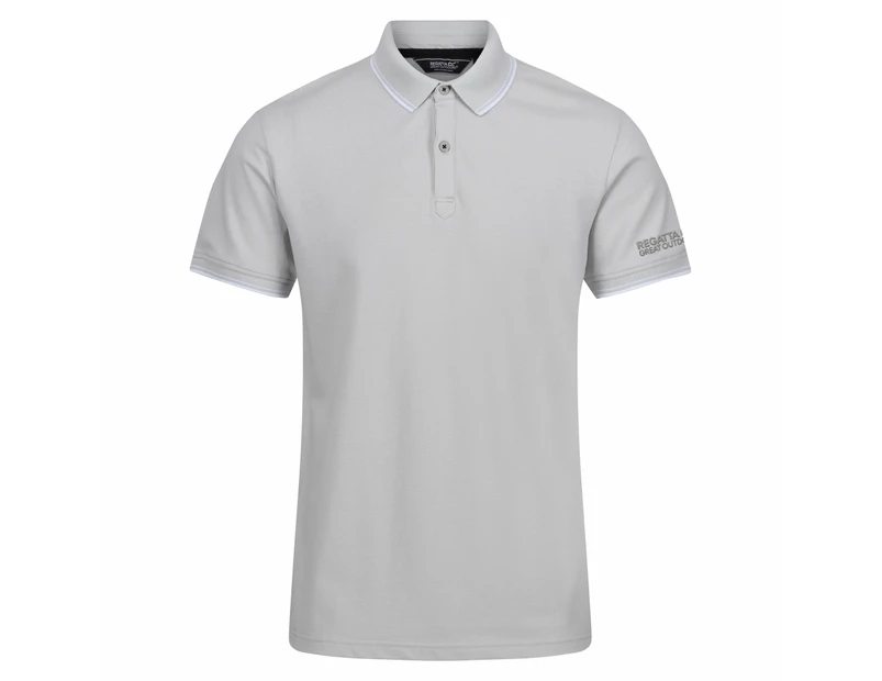 Regatta Mens Tadeo Polo Shirt (Silver Grey/White) - RG7226