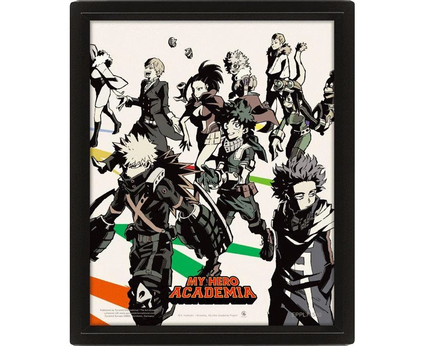 My Hero Academia Heroes And Villains Lenticular 3D Print (Multicoloured) - PM10597