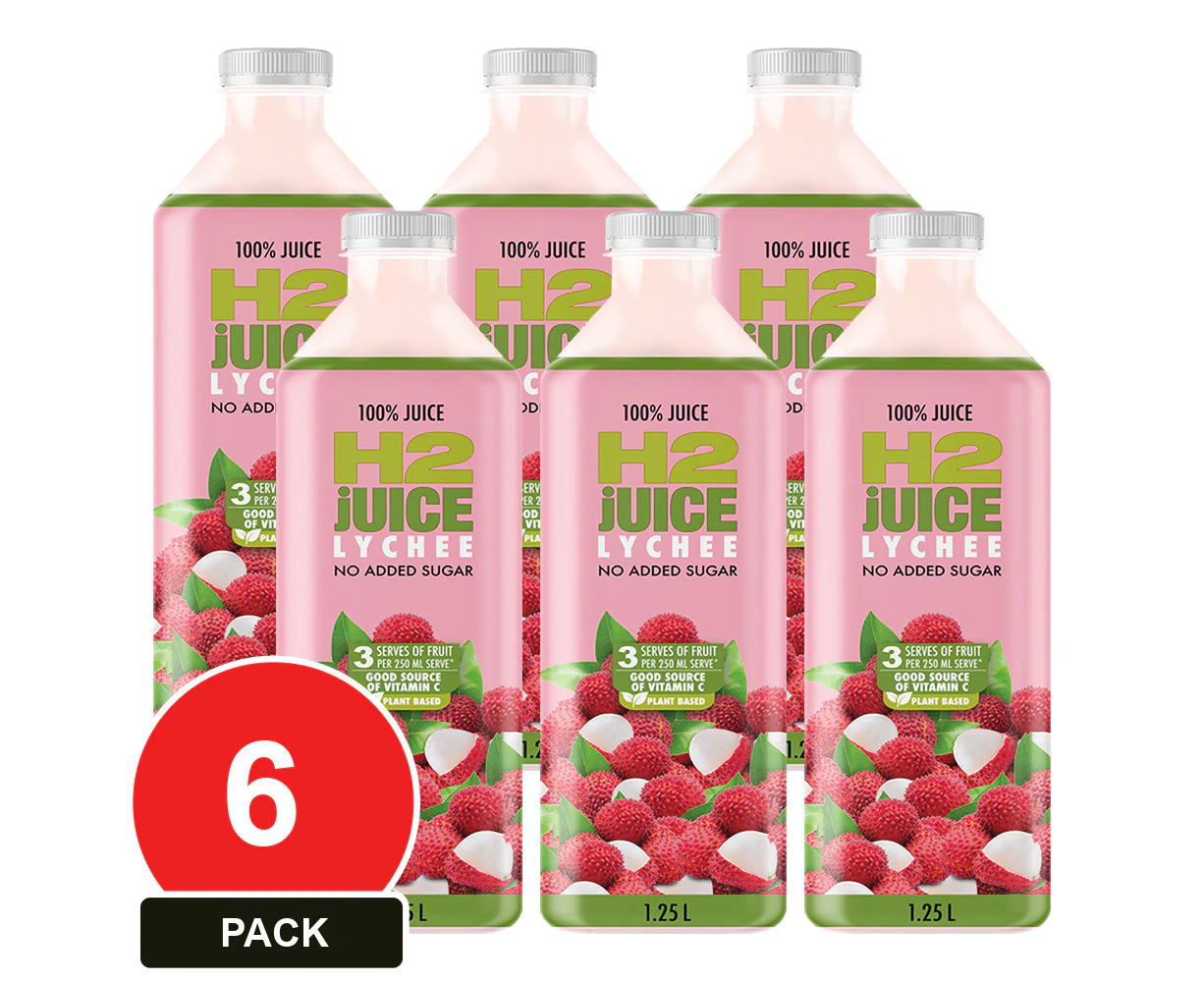 6 Pack, H2juice 1.25l Lychee