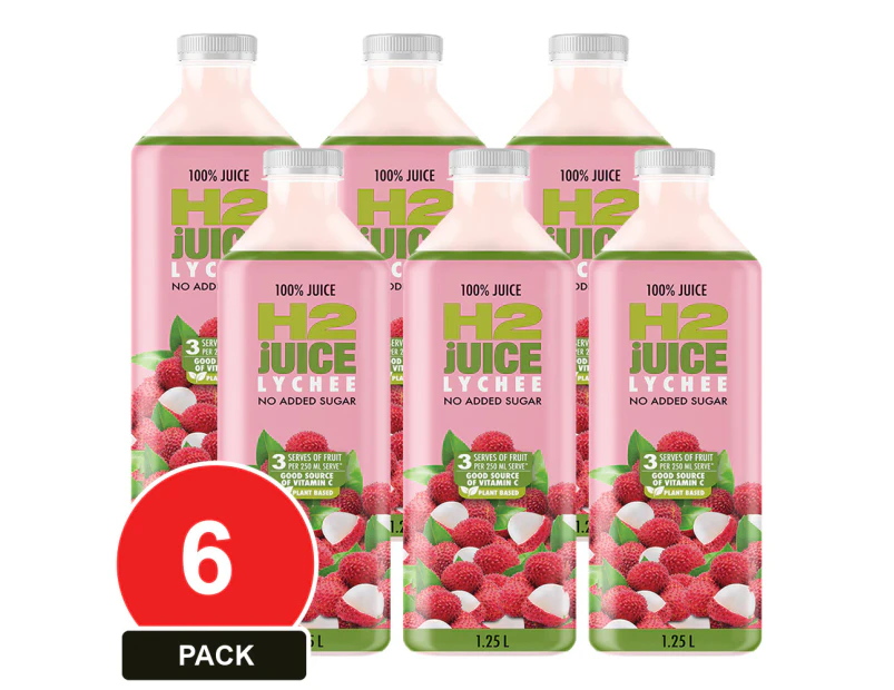 6 Pack, H2juice 1.25l Lychee