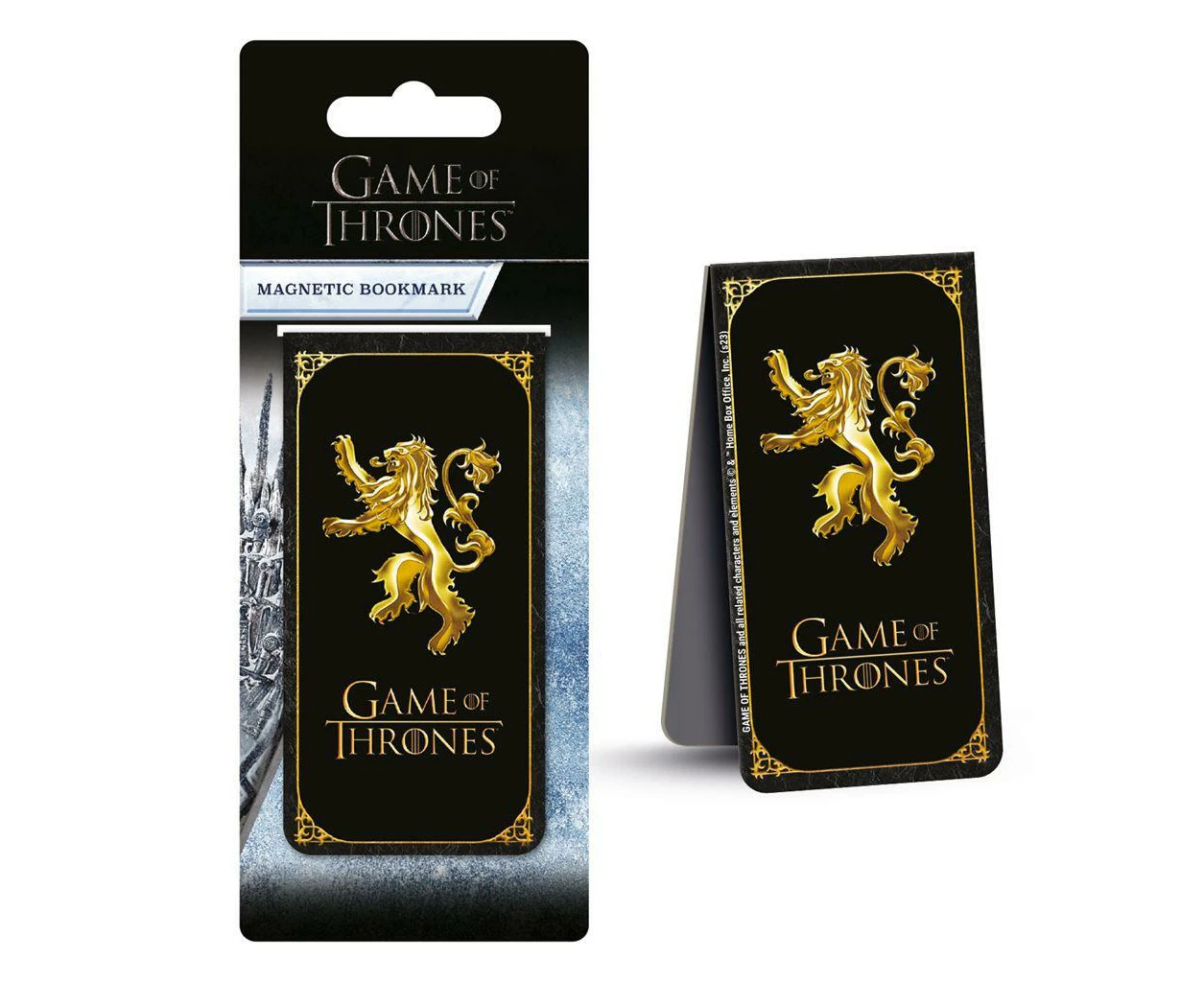 Game Of Thrones Lannister Insignia Magnetic Bookmark (Black/Gold) - PM8505