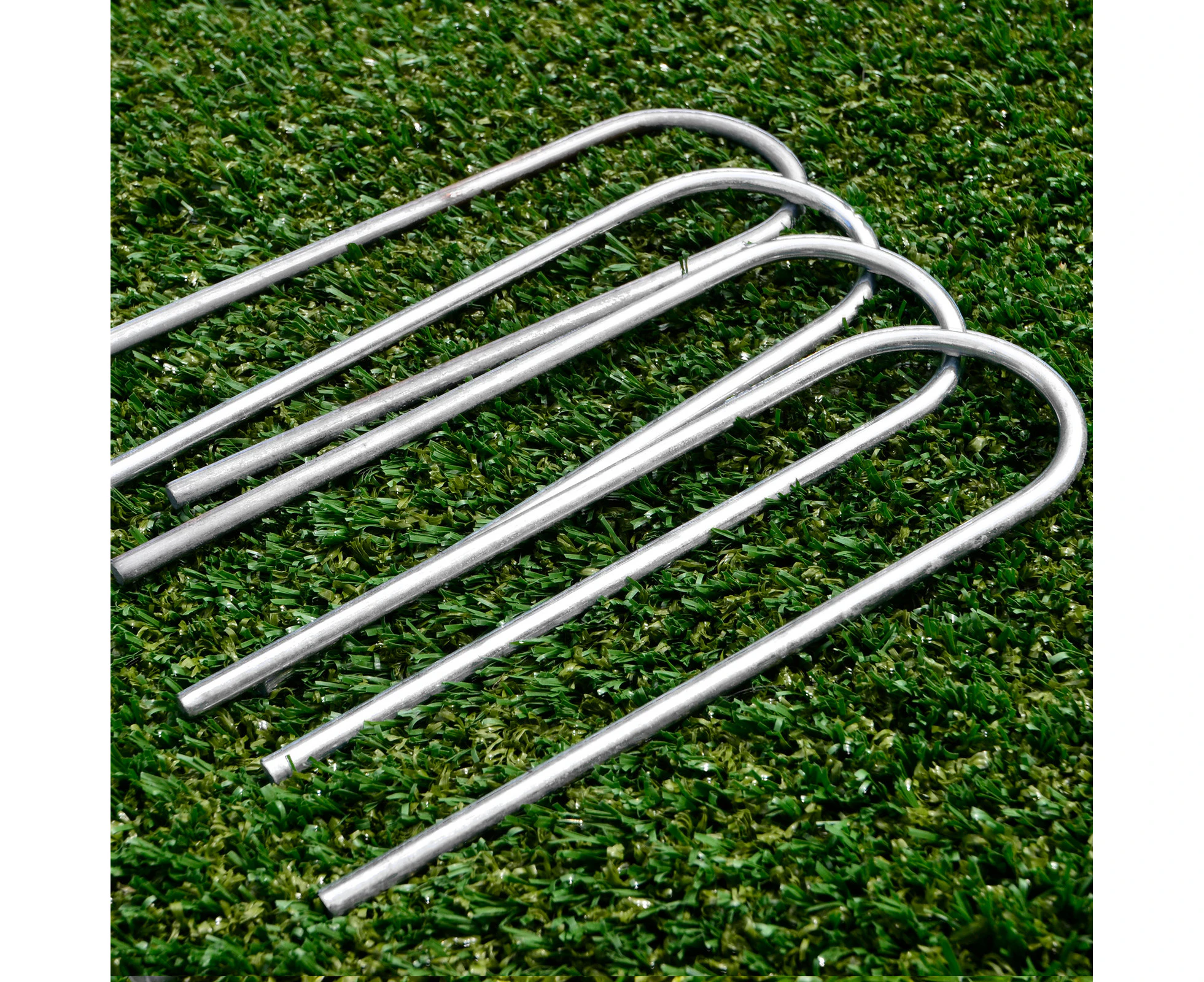 STEEL U-PEG GOAL ANCHORS [Pack Size:: Pack of 50] [Peg Thickness:: 8mm Thick Steel (10in Long)]