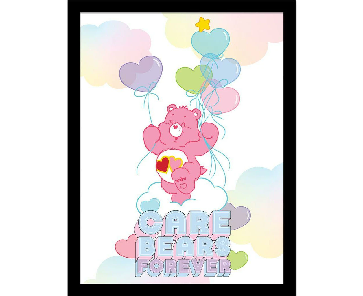 Care Bears Forever Framed Poster (White/Pink/Blue) - PM10490