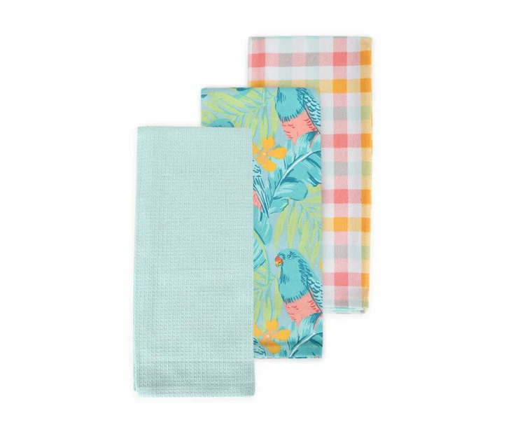 3 Pack Birds Printed Tea Towels - Anko