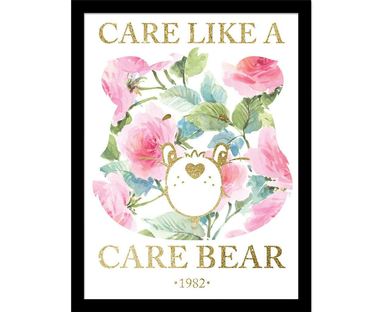 Care Bears Care Like A Care Bear Framed Print (White/Pink) - PM10443