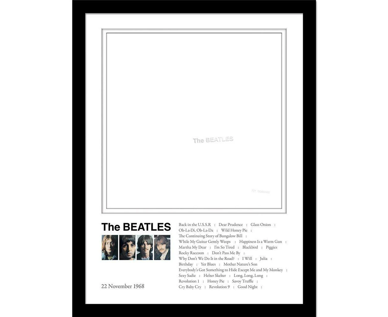 The Beatles White Album Framed Print (White) - PM10362