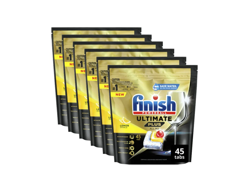 Finish Ultimate Plus Lemon 270 Dishwashing Tablets  - 6 x 45 Pack