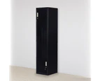 Black Two-Door L-shaped Office Gym Shed Storage Lockers