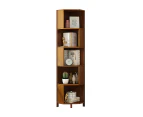 5-Shelf Corner Bookcase Industrial Bookshelf Display Storage Stand