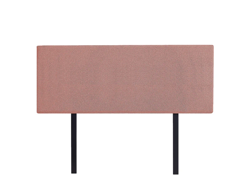 Linen Fabric Double Bed Deluxe Headboard Bedhead - Pearl Copper Brown