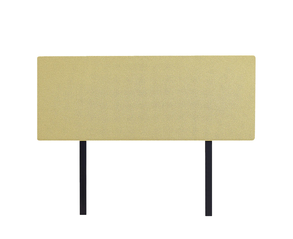 Linen Fabric Double Bed Deluxe Headboard Bedhead - Sulfur Yellow