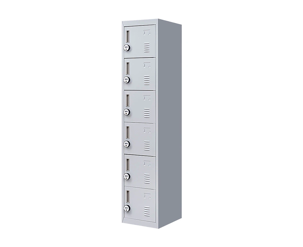 6-Door Locker for Office Gym Shed School Home Storage