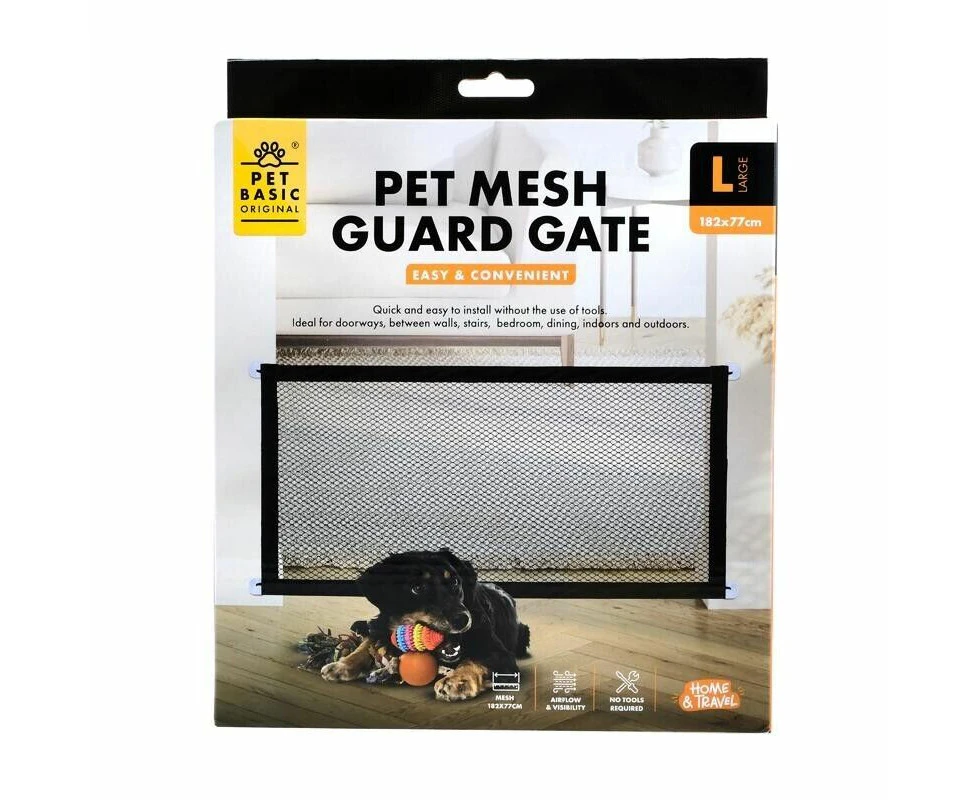 1PCE Pet Guard Gate Mesh Bite Pet Basic Resistant Doorways Stairs 76 x 182cm