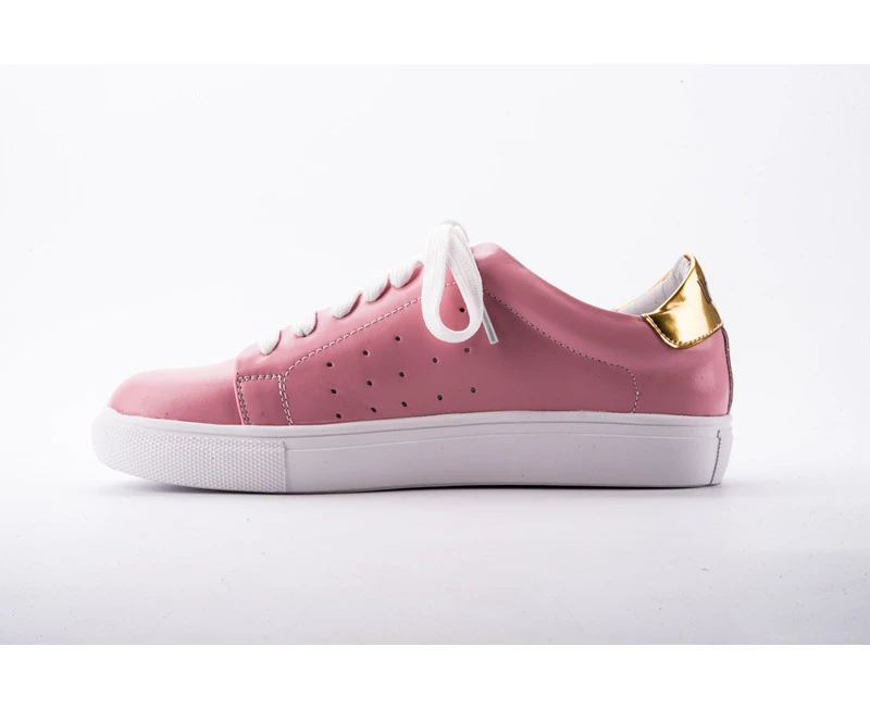 Ugg Sneakers Women Genuine Leather White Sneakers Black Sneakers - Pink