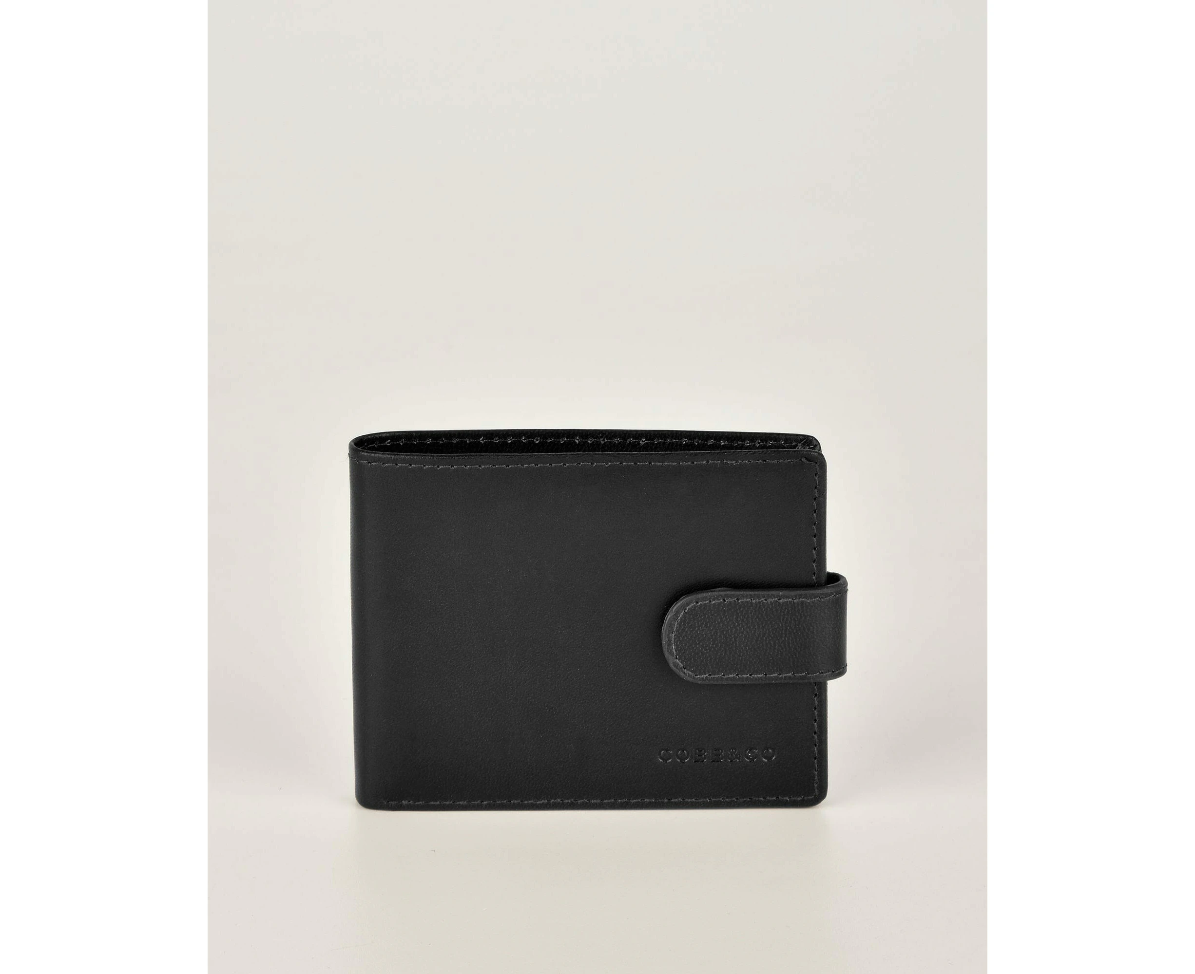 Cobb & Co Petracca RFID Blocking Leather Men's Wallet - Black