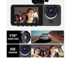 3-In-1 Driving Recorder, Front, Interior And Rear Recording