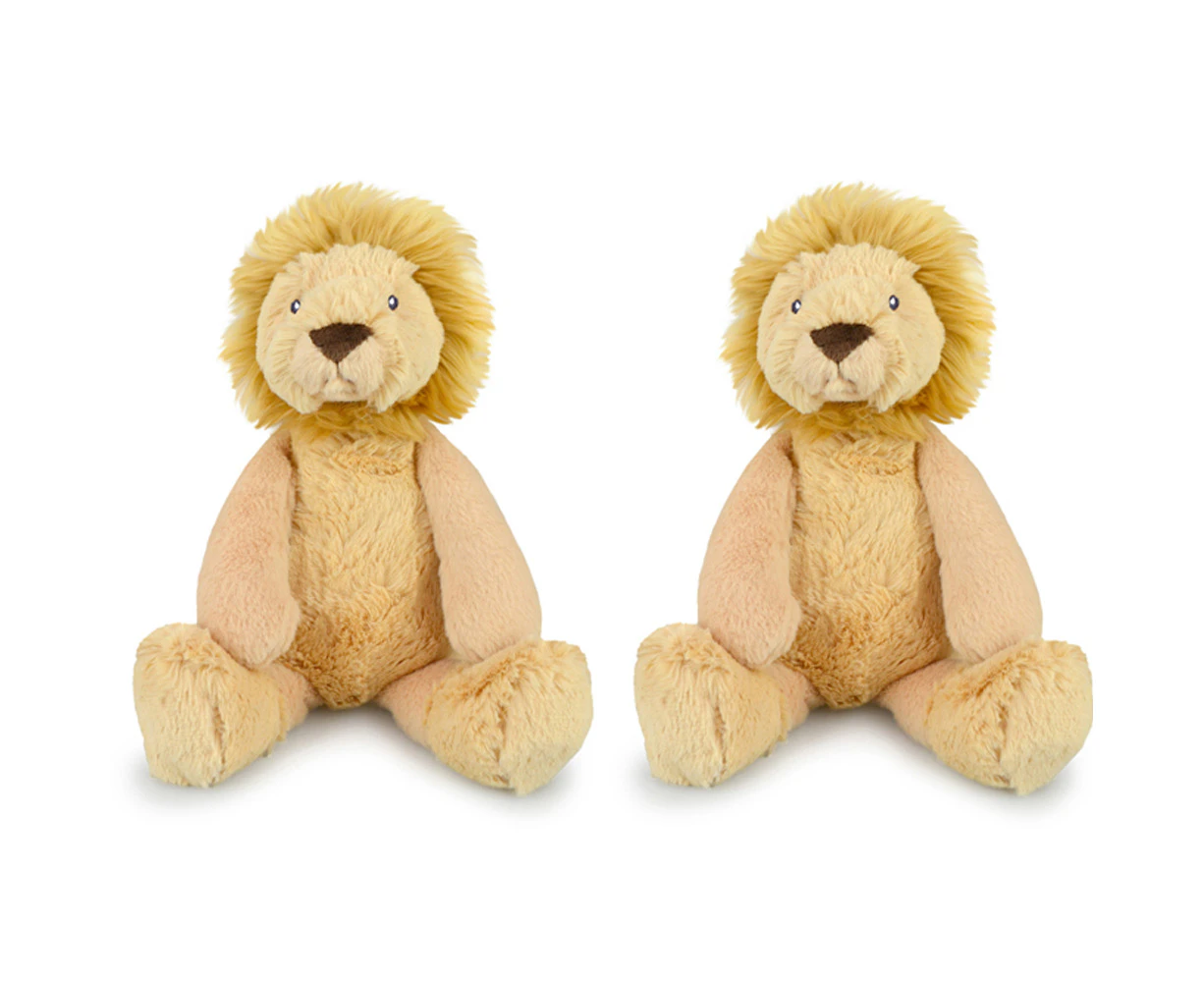 2x Frankie & Friends Lion Leo Wild Animal Soft Plush Kids/Children 32cm Toy 3y+