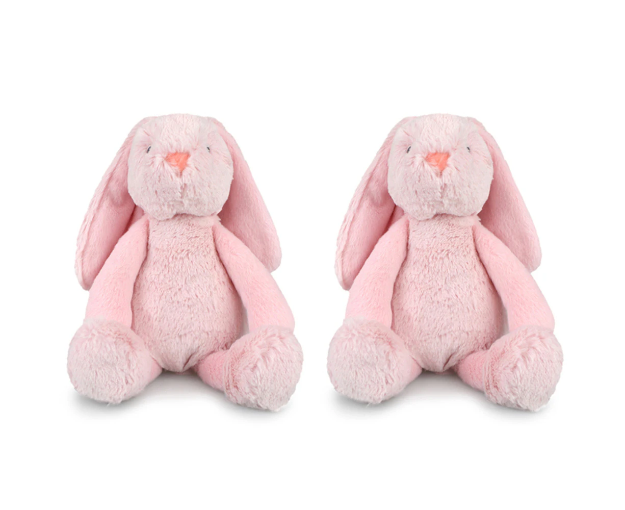 2x Frankie & Friends Frankie Bunny Pink 32cm Stuffed Plush Kids/Children Toy 3+