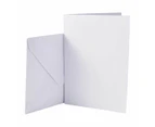 Cards and Envelopes, 50 Pack, White - Anko