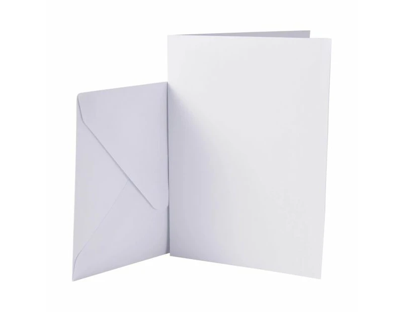 Cards and Envelopes, 50 Pack, White - Anko