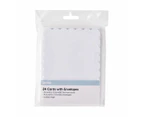 Cards with Envelopes, 24 Pack, White - Anko