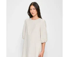 Target European Linen Puff Sleeve Mini Dress