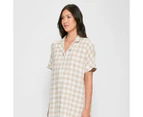 Target European Linen Puff Sleeve Mini Dress