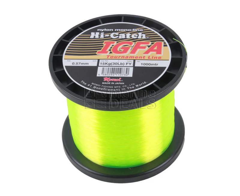 Momoi Hi-Catch IGFA Mono Line Fluoro Yellow 1000m 24kg