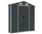 vidaXL Garden Shed Anthracite 191x130x198 cm Galvanised Steel