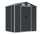 vidaXL Garden Shed Anthracite 191x130x198 cm Galvanised Steel