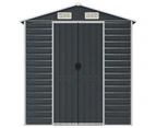 vidaXL Garden Shed Anthracite 191x555x198 cm Galvanised Steel