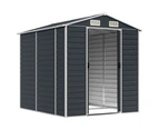 vidaXL Garden Shed Anthracite 191x215x198 cm Galvanised Steel