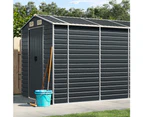 vidaXL Garden Shed Anthracite 191x555x198 cm Galvanised Steel