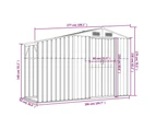 vidaXL Garden Shed Anthracite 277x93x179 cm Galvanised Steel