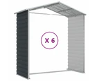 vidaXL Garden Shed Anthracite 191x555x198 cm Galvanised Steel