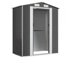 vidaXL Garden Shed Anthracite 192x108x223 cm Galvanised Steel